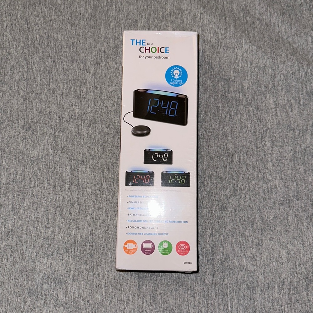 LED Digital Alarm Clock With Bed Shaker